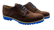 Mens Brown & Blue Derby Dress Shoes