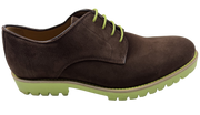 Mens Brown & Light Green Derby Dress Shoes