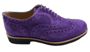 Mens Purple Suede Wingtip Dress Shoes