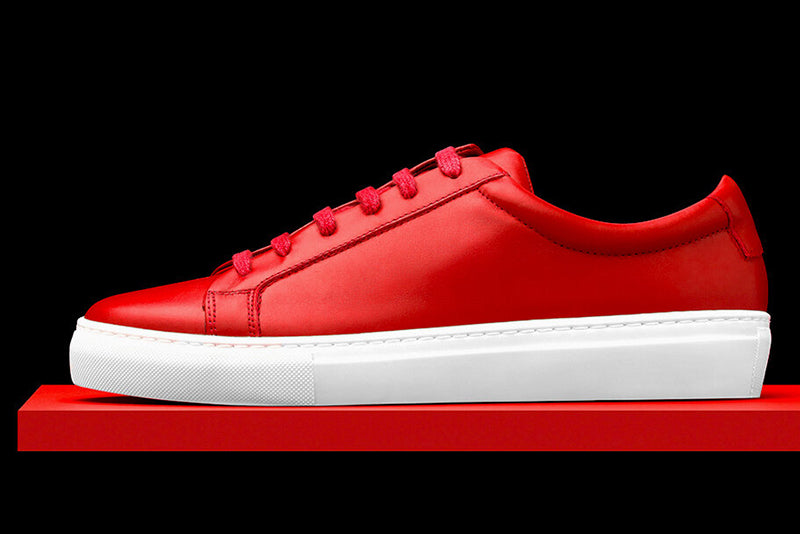 Red sneakers mens on sale